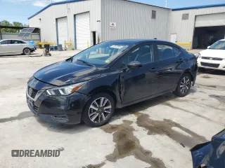 2021 Nissan Versa SV with VIN 3N1CN8EV5ML835444, listed as a Copart auction lot 52439955 with 104,773 mi miles and Salvage Title. Bid and sale history available at DreamBid. Image 1.