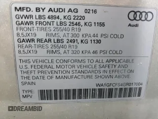 2016 Audi Q3 Prestige с VIN WA1GFCFS4GR017004, выставлен на аукционе Copart как лот 54361035 с пробегом 99 121 миль миль и Списание • Salvage title. История ставок и продаж доступна на DreamBid. Изображение 14.