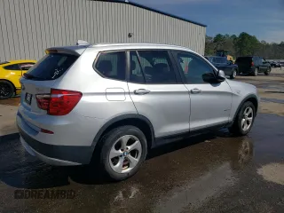 2011 BMW X3 28i with VIN 5UXWX5C50BL708615, listed as a Copart auction lot 46101255 with 132,410 mi miles and Salvage Title. Bid and sale history available at carsss.com. Image 3.