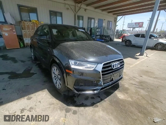 2018 Audi Q3 Premium with VIN WA1BCCFS9JR033287, listed as a Copart auction lot 58251185 with 157,839 mi miles and Salvage title. Bid and sale history available at DreamBid. Image 14.