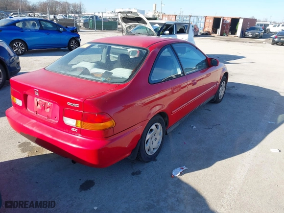 1996 Honda Civic EX with VIN 1HGEJ824XTL025638, listed as a IAAI auction lot 41692965 with 270,018 mi miles. Bid and sale history available at carsss.com. Image 4.