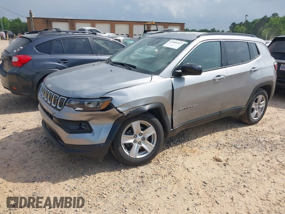 2022 Jeep Compass Latitude with VIN 3C4NJCBB7NT238456, listed as a IAAI auction lot 42489263 with 53,152 mi miles and . Bid and sale history available at DreamBid. Image 17.