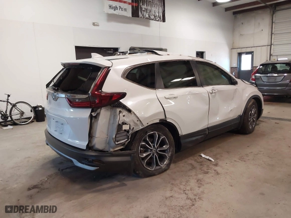 2020 Honda CR-V EX with VIN 2HKRW1H59LH414140, listed as a IAAI auction lot 41374885 with 46,674 mi miles. Bid and sale history available at carsss.com. Image 4.