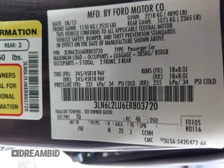 2014 Lincoln MKZ Hybrid z VIN 3LN6L2LU6ER803720, wystawiony jako IAAI lot #42560627 z przebiegiem 120 795 mil mil oraz . Historia ofert i sprzedaży dostępna na DreamBid. Obrazek 9.