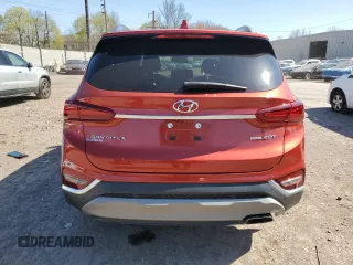 2020 Hyundai Santa Fe SEL with VIN 5NMS3CAAXLH186434, listed as a Copart auction lot 53346755 with 69,664 mi miles and Salvage Title. Bid and sale history available at DreamBid. Image 6.