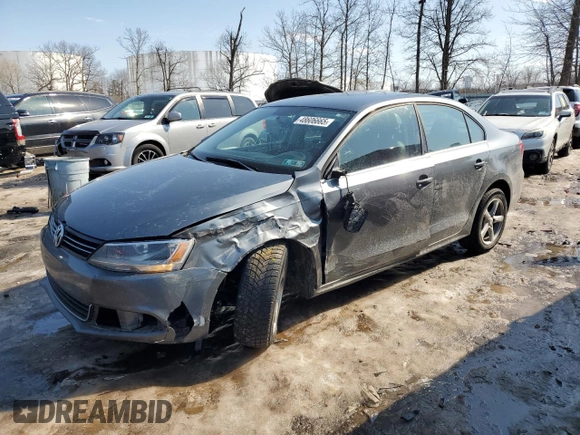 2013 Volkswagen Jetta Sedan SE with VIN 3VWDP7AJ1DM450589, listed as a Copart auction lot 48606665 with 42,968 mi miles and Salvage Title. Bid and sale history available at carsss.com. Image 1.
