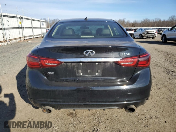 2020 Infiniti Q50 Pure with VIN JN1EV7AR0LM252893, listed as a Copart auction lot 45655065 with 70,771 mi miles and Salvage title. Bid and sale history available at DreamBid. Image 6.