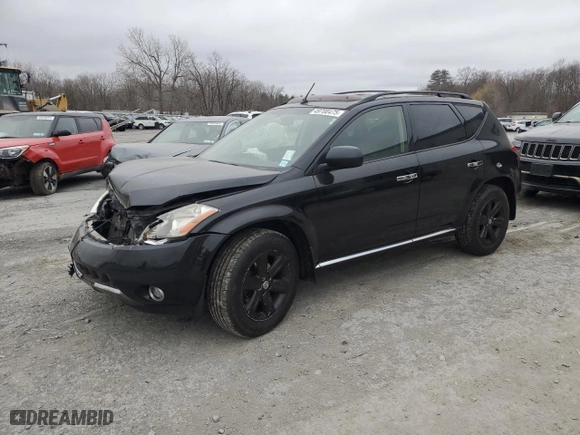 2007 Nissan Murano SL with VIN JN8AZ08W57W633365, listed as a Copart auction lot 49700475 with 135,504 mi miles and Salvage Title. Bid and sale history available at carsss.com. Image 1.