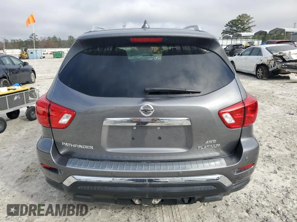 2020 Nissan Pathfinder Platinum with VIN 5N1DR2DM8LC597929, listed as a Copart auction lot 85009934 with 72,294 mi miles and Salvage Title. Bid and sale history available at carsss.com. Image 6.