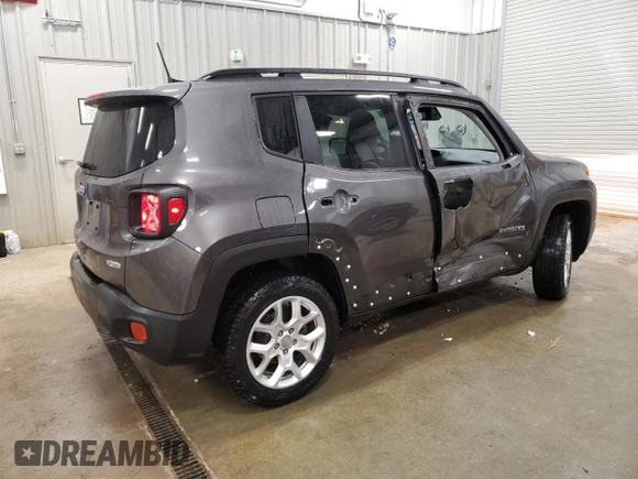 2018 Jeep Renegade Latitude z VIN ZACCJBBB8JPH66347, wystawiony jako Copart lot #55725035 z przebiegiem 65 166 mil mil oraz Szkoda całkowita • Salvage title. Historia ofert i sprzedaży dostępna na DreamBid. Obrazek 3.
