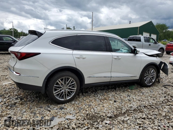 2023 Acura MDX w/Advance Package with VIN 5J8YE1H8XPL020139, listed as a Copart auction lot 58213504 with 0 mi miles and Salvage Title. Bid and sale history available at carsss.com. Image 3.