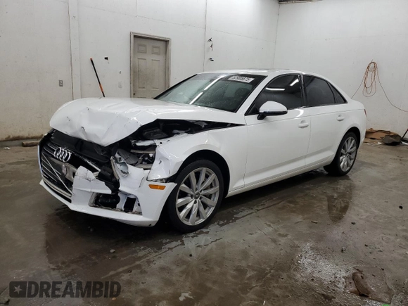 2017 Audi A4 Premium with VIN WAUGNAF45HN034978, listed as a Copart auction lot 50985875 with 104,795 mi miles and Salvage Title. Bid and sale history available at carsss.com. Image 1.