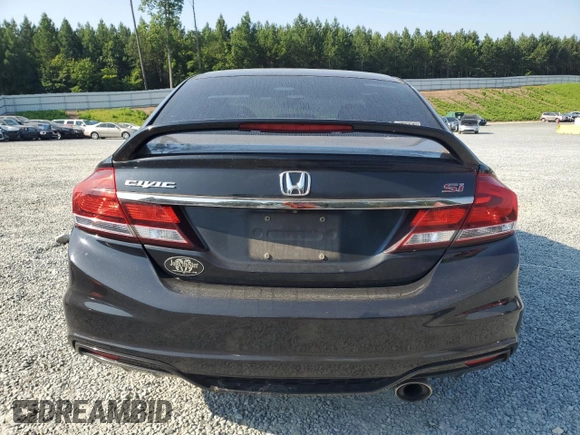 2013 Honda Civic Si with VIN 2HGFB6E58DH705837, listed as a Copart auction lot 62189265 with 211,915 mi miles and Salvage title. Bid and sale history available at DreamBid. Image 6.