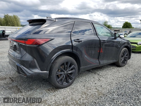 2023 Lexus RX 500h F Sport Performance with VIN 2T2BCMEA4PC005237, listed as a Copart auction lot 57678455 with Not provided miles and Salvage title. Bid and sale history available at DreamBid. Image 3.