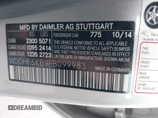 2015 Mercedes-Benz E 350 Sport с VIN WDDHF5KB9FB099983, выставлен на аукционе IAAI как лот 42053451 с пробегом 114 567 миль миль и . История ставок и продаж доступна на DreamBid. Изображение 9.