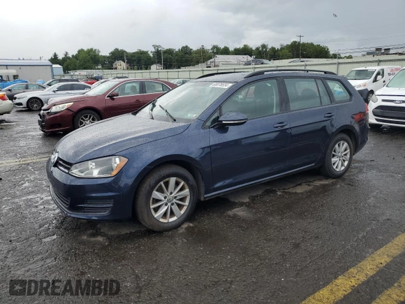 2016 Volkswagen Golf SportWagen TSI S with VIN 3VWC17AU8GM523386, listed as a Copart auction lot 68078524 with 0 mi miles and Clean Title. Bid and sale history available at carsss.com. Image 1.
