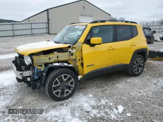 2017 Jeep Renegade Latitude with VIN ZACCJBBB4HPE72776, listed as a Copart auction lot 44373375 with 91,913 mi miles and Salvage Title. Bid and sale history available at carsss.com. Image 1.