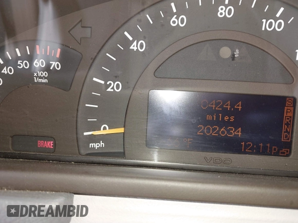 2002 Mercedes-Benz C 230/260/280/320 with VIN WDBRF61JX2F192056, listed as a IAAI auction lot 41664892 with 202,634 mi miles and . Bid and sale history available at carsss.com. Image 7.
