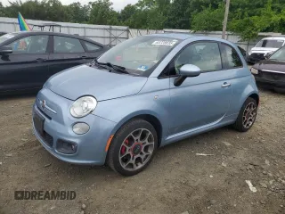 2014 FIAT 500 Sport with VIN 3C3CFFBR6ET207887, listed as a Copart auction lot 63728835 with 107,048 mi miles and Clean title. Bid and sale history available at DreamBid. Image 1.