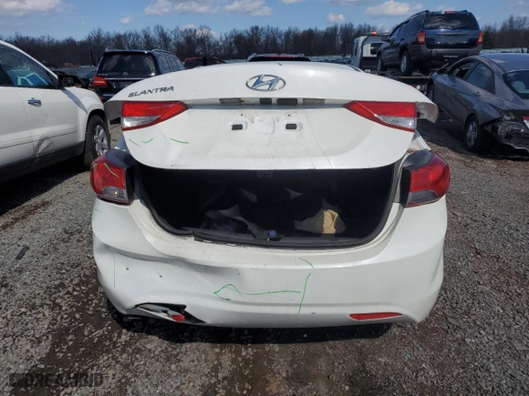 2013 Hyundai Elantra GLS with VIN 5NPDH4AE2DH361606, listed as a Copart auction lot 49897735 with 136,262 mi miles and Salvage Title. Bid and sale history available at carsss.com. Image 6.