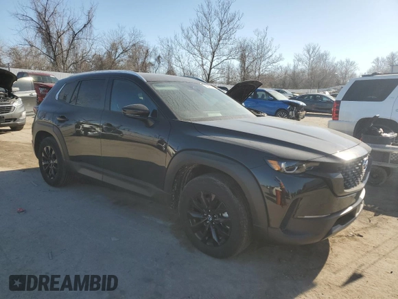2025 Mazda CX-50 S Select with VIN 7MMVABAM8SN336713, listed as a Copart auction lot 42203715 with 1,816 mi miles and Salvage Title. Bid and sale history available at DreamBid. Image 4.