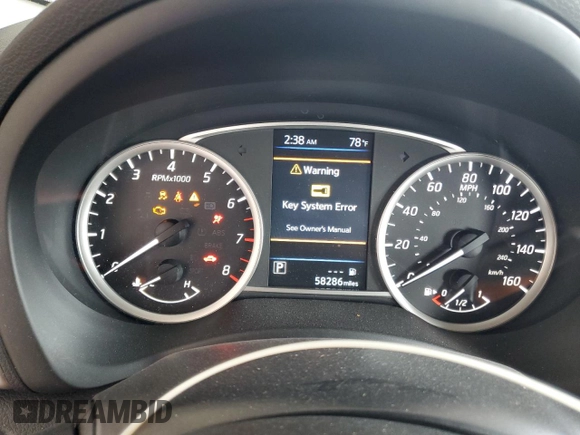 2019 Nissan Sentra SV with VIN 3N1AB7AP9KL607459, listed as a Copart auction lot 52867575 with 58,286 mi miles and Non Repairable. Bid and sale history available at carsss.com. Image 9.