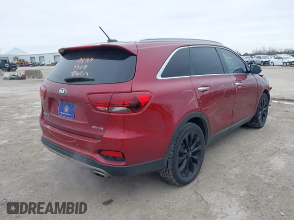 2020 Kia Sorento EX V6 with VIN 5XYPH4A5XLG710627, listed as a IAAI auction lot 41636638 with 166,073 mi miles. Bid and sale history available at carsss.com. Image 4.