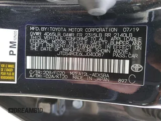 2020 Toyota Corolla SE with VIN JTDS4RCE6LJ040087, listed as a Copart auction lot 49458955 with 68,400 mi miles and Salvage Title. Bid and sale history available at carsss.com. Image 12.
