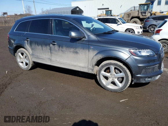 2015 Audi Q7 Vorsprung Edition with VIN WA1WGCFE2FD023916, listed as a Copart auction lot 49116485 with 77,112 mi miles and Salvage title. Bid and sale history available at DreamBid. Image 4.