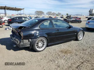 2003 BMW 3 Series M3 with VIN WBSBL93433JR20179, listed as a Copart auction lot 50553225 with 127,372 mi miles and Salvage title. Bid and sale history available at DreamBid. Image 3.