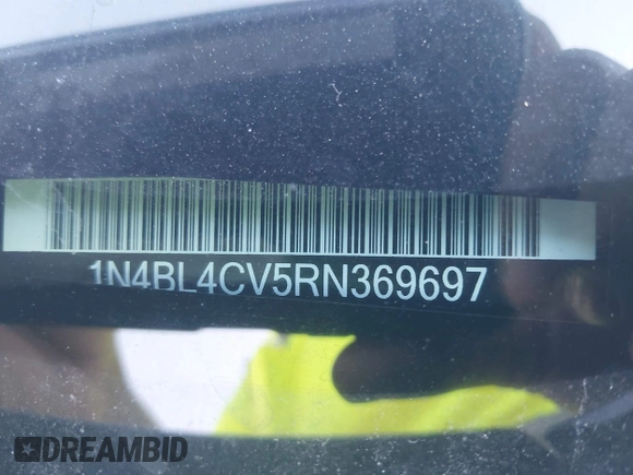 2024 Nissan Altima SR z VIN 1N4BL4CV5RN369697, wystawiony jako IAAI lot #42335803 z przebiegiem 29 820 mil mil oraz . Historia ofert i sprzedaży dostępna na DreamBid. Obrazek 9.