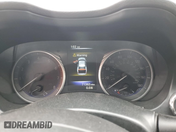 2017 Infiniti Q50 2.0t with VIN JN1CV7ARXHM682249, listed as a Copart auction lot 49639315 with 71,362 mi miles and Salvage Title. Bid and sale history available at carsss.com. Image 9.