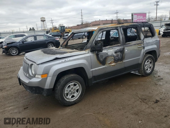 2017 Jeep Patriot Sport z VIN 1C4NJPBB3HD203690, wystawiony jako Copart lot #82044774 z przebiegiem Nie podano mil oraz Szkoda całkowita • Salvage title. Historia ofert i sprzedaży dostępna na DreamBid. Obrazek 1.
