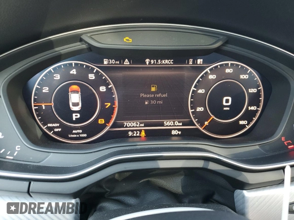2018 Audi A5 Sportback Premium Plus with VIN WAUBNCF55JA008392, listed as a Copart auction lot 63924133 with 70,062 mi miles. Bid and sale history available at carsss.com. Image 9.