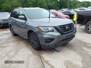 2017 Nissan Pathfinder SL with VIN 5N1DR2MM6HC672523, listed as a IAAI auction lot 42165353 with 155,123 mi miles. Bid and sale history available at carsss.com. Image 1.