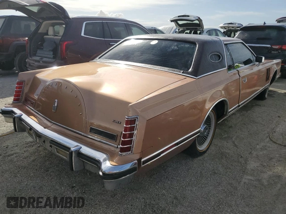 1978 Lincoln Continental with VIN 8Y89A867542, listed as a Copart auction lot 74986584 with 63,459 mi miles and Non Repairable. Bid and sale history available at DreamBid. Image 3.