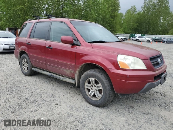 2003 Honda Pilot EX with VIN 2HKYF18493H558077, listed as a Copart auction lot 55029365 with 244,905 mi miles and Clean Title. Bid and sale history available at carsss.com. Image 4.