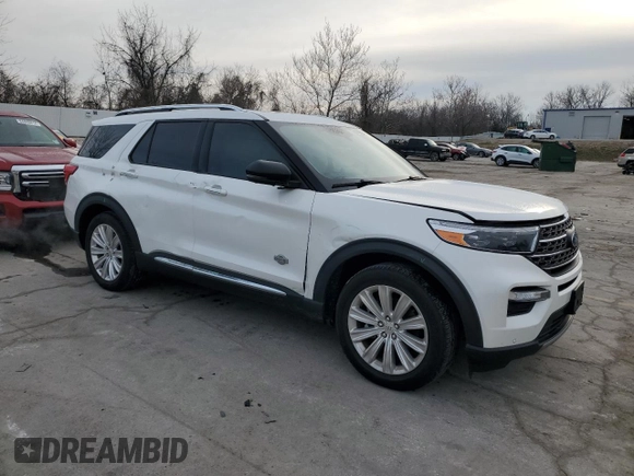 2022 Ford Explorer King Ranch with VIN 1FM5K7LC1NGA03532, listed as a Copart auction lot 84902714 with 43,030 mi miles and Salvage Title. Bid and sale history available at carsss.com. Image 4.