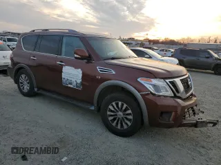 2018 Nissan Armada SL with VIN JN8AY2ND4J9053483, listed as a Copart auction lot 42444425 with Not Provided miles and Salvage Title. Bid and sale history available at DreamBid. Image 4.