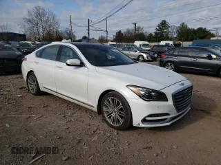 2018 Genesis G80 3.8L with VIN KMHGN4JE0JU250796, listed as a Copart auction lot 78609444 with 121,395 mi miles and Salvage Title. Bid and sale history available at DreamBid. Image 4.