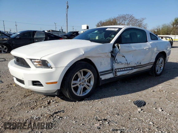 2010 Ford Mustang V6 with VIN 1ZVBP8ANXA5141446, listed as a Copart auction lot 52023755 with 96,093 mi miles and Salvage Title. Bid and sale history available at carsss.com. Image 1.