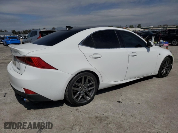 2017 Lexus IS 350 with VIN JTHBE1D29H5031465, listed as a Copart auction lot 49355215 with 86,634 mi miles and Salvage Title. Bid and sale history available at DreamBid. Image 3.