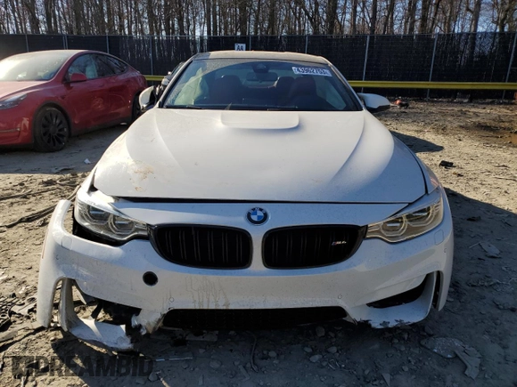 2016 BMW M4 with VIN WBS3R9C53GK336778, listed as a Copart auction lot 43962753 with 52,616 mi miles. Bid and sale history available at carsss.com. Image 5.