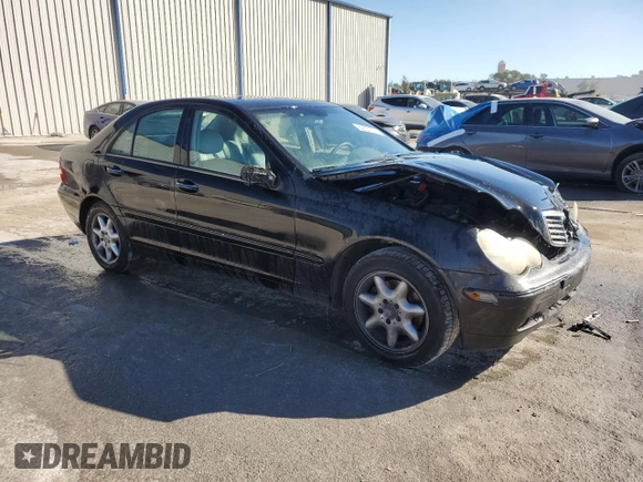 2003 Mercedes-Benz C 230/260/280/320 with VIN WDBRF64J73F309654, listed as a Copart auction lot 41789965 with 89,406 mi miles and Salvage Title. Bid and sale history available at DreamBid. Image 4.