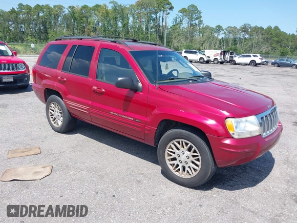 2004 Jeep Grand Cherokee Limited with VIN 1J4GX58N34C401838, listed as a IAAI auction lot 42714681 with 205,477 mi miles and . Bid and sale history available at DreamBid. Image 1.