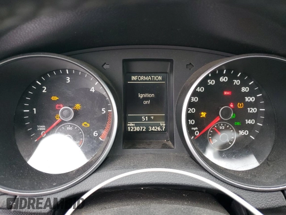 2012 Volkswagen Jetta TDI w/Sunroof & Nav with VIN 3VWPL7AJ0CM688540, listed as a Copart auction lot 54527095 with 123,072 mi miles and Salvage title. Bid and sale history available at DreamBid. Image 9.