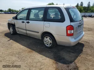 2001 Mazda MPV DX with VIN JM3LW28G710175928, listed as a Copart auction lot 60869414 with 153,080 mi miles and Salvage Title. Bid and sale history available at carsss.com. Image 2.