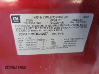 2010 Chevrolet Equinox LS with VIN 2CNFLCEW8A6207577, listed as a Copart auction lot 44203875 with 221,721 mi miles and Salvage Title. Bid and sale history available at carsss.com. Image 16.