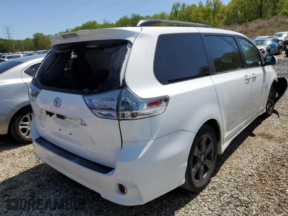 2017 Toyota Sienna SE with VIN 5TDXZ3DC0HS885822, listed as a Copart auction lot 50955225 with 70,079 mi miles and Salvage Title. Bid and sale history available at DreamBid. Image 3.