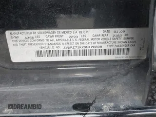 2009 Volkswagen Jetta SE с VIN 3VWRZ71KX9M128808, выставлен на аукционе IAAI как лот 42378792 с пробегом 215 537 миль миль и . История ставок и продаж доступна на DreamBid. Изображение 9.